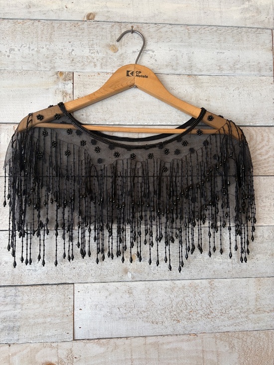 Accessories - 1920s Gatsby style sequin beaded evening capelet Shoulder cover / overlay